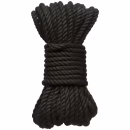 Bind and Tie конопено въже за бондаж, 6 мм x 9 м, черно