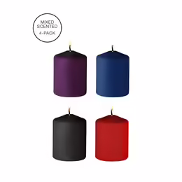 Tease Candles комплект свещи за восъчна игра, многоцветни, 4 бр.