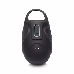 Master Series вибриращ силиконов пръстен за пенис, черен, USB