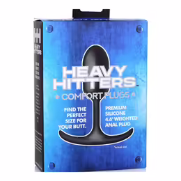 Heavy Hitter силиконов анален разширител с тежест, малък, черен