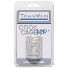 TitanMen гъвкава клетка за пенис, TPE, черна