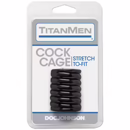 TitanMen анатомична клетка пръстен, TPE, черна