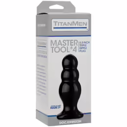 TitanMen Master Tool #4 степенуван анален разширител, черен, 16,5 см