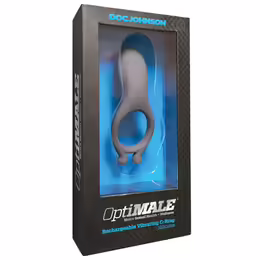 OptiMALE акумулаторен вибриращ силиконов пръстен, черен, USB