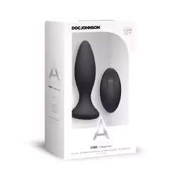 A-Play Vibe силиконов анален разширител с дистанционно, черен, S