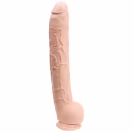 Rambone XL голямо дилдо с вендуза, черно, 38 см