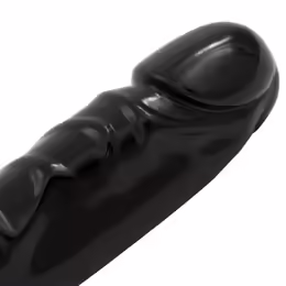 Jr. Veined Double Header гъвкаво двойно PVC дилдо, черно, 30 см