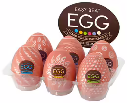 Egg Hard Boiled II комплект гъвкави мастурбатори яйца, 6 бр.