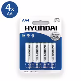 Алкални батерии AA, 4 бр.