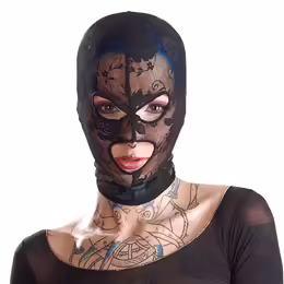 Bad Kitty дантелена маска за глава, черна, еластична