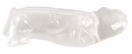 Crystal Clear прозрачен удължител за пенис с пръстен, 19,2 см