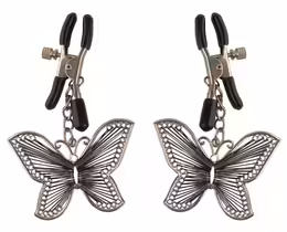 Butterfly регулируеми щипки за зърна с декоративни висулки