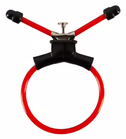 Червен регулируем пръстен за пенис, PVC
