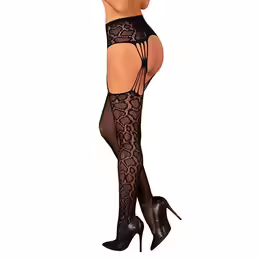 Obsessive S821 Garter Stockings S/M/L - Dual Pattern, Elastic Design
