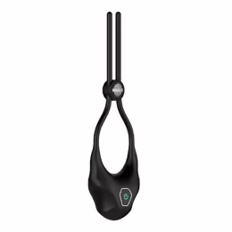 Nexus Forge Adjustable Vibrating Silicone Ring Black USB Rechargeable