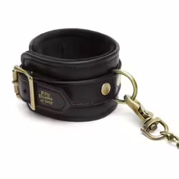 Fifty Shades of Grey Bound to You Padded Ankle Cuffs - Faux Leather, Gold Hardware