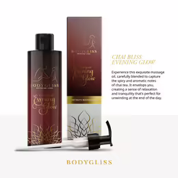 BodyGliss Chai Bliss Evening Glow Massage Oil - Silky Long-Lasting Formula 100ml