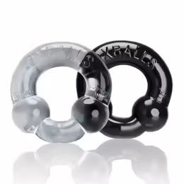 Oxballs Ultraballs Dual-Pack Adjustable Rings Black & Clear