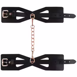 Sportsheets Sex & Mischief Brat Handcuffs with Rose Gold Chain, Black