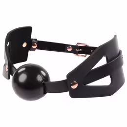 Sportsheets S&M Brat Adjustable Ball Gag - Soft Silicone, Black-Pink