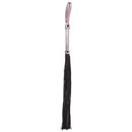 Sportsheets Sex & Mischief Brat Flogger Faux Leather Whip Black
