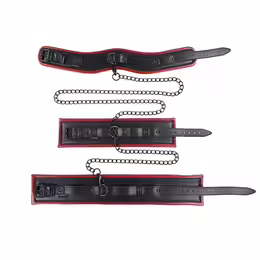 Sportsheets Saffron Chained & Tamed Restraint Set - Adjustable Red-Black