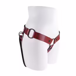 Sportsheets Saffron Monte Adjustable Intimate Harness Red Faux Leather