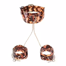 Sportsheets Amber Neck and Wrist Restraint Set, Adjustable, Gold Details