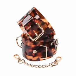 Sportsheets Amber Adjustable Hand Restraints Tortoiseshell Design
