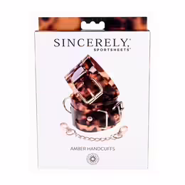 Sportsheets Amber Adjustable Hand Restraints Tortoiseshell Design