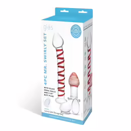 Glas Mr. Swirly 4-Piece Glass Set - Versatile Intimate Wellness Kit