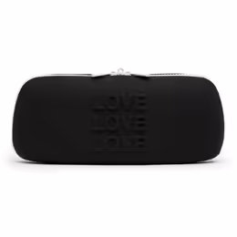 Happy Rabbit LOVE Storage Zip Bag Medium Black - Secure Silicone Case