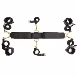 Sportsheets Under the Bed Restraint System Special Edition, 6 Points, Gold Hardware