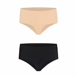 Bye Bra Invisible High Brief XL Double Pack Nude & Black Comfort Fit