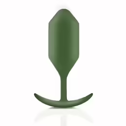 b-Vibe Snug Plug 4 Weighted Silicone Anal Model Army Green 257g 4.3x14cm