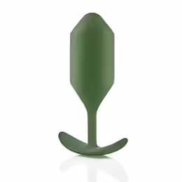 b-Vibe Snug Plug 4 Weighted Silicone Anal Model Army Green 257g 4.3x14cm