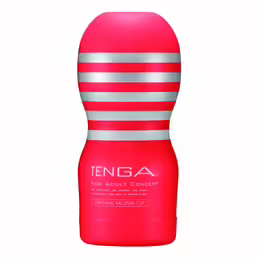 Tenga Original Vacuum Cup Medium Intimate Stimulation System Red-White