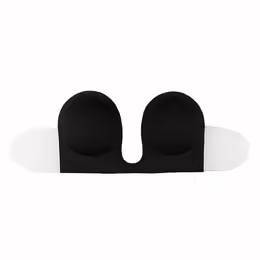 Bye Bra Seamless U-Style Strapless Bra Cup E Black - Invisible Finish