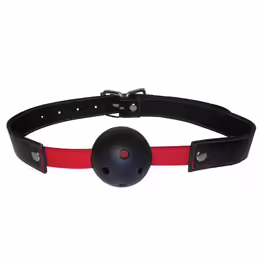 Sportsheets S&M Hush Ball Gag - Adjustable Breathable Model, Black