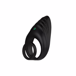 Nexus Enhance Rechargeable Dual Vibrating Intimate Ring - Black Silicone