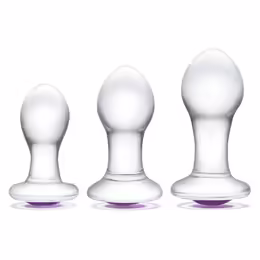 Glas Bling Bling Glass Anal Training Kit 3-Piece - Graduated Sizes