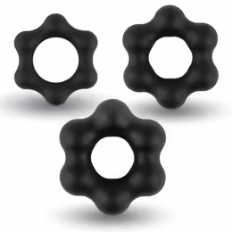 Velv'Or Rooster Milo Silicone Rings Set - 3 Sizes, Platinum Silicone