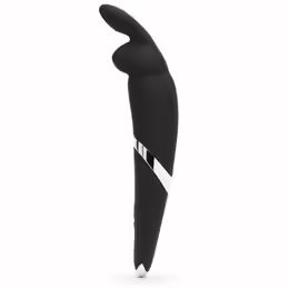 Happy Rabbit Wand Black - Silicone Massager, 10 Modes, Waterproof
