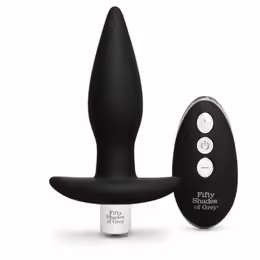 Fifty Shades of Grey Relentless Vibrations Remote Silicone Plug Black