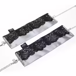 Fifty Shades of Grey Play Nice Satin Wrist Cuffs Adjustable Black