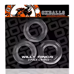 Oxballs Willy Rings 3-Pack Flexible Clear Anatomical Rings