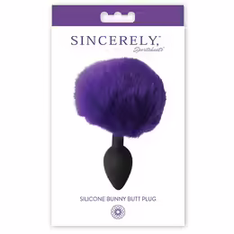 Sportsheets Sincerely Silicone Bunny Plug Purple 14cm Ergonomic Design