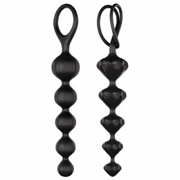 Satisfyer Love Beads Black - Set of 2 Flexible Silicone Bead Models