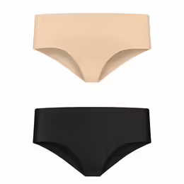 Bye Bra Invisible Hipster L 2-Pack Nude & Black Seamless Comfort