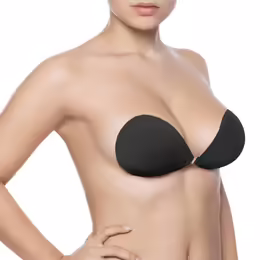 Bye Bra Invisible Bra Cup C Black - Reusable Adhesive System
